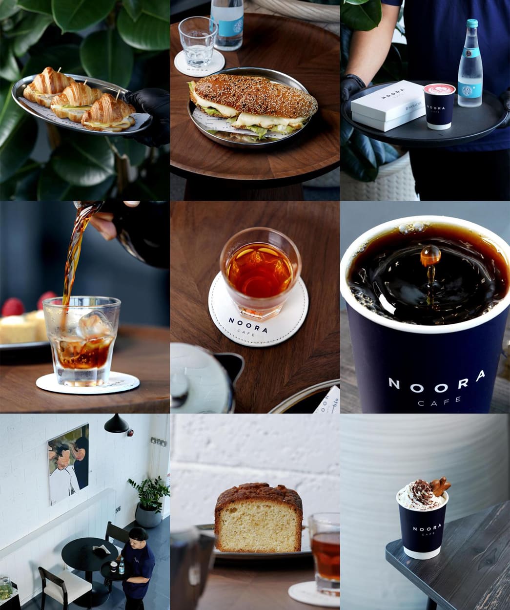 A second Noora social grid built from cafe and retail touchpoints.