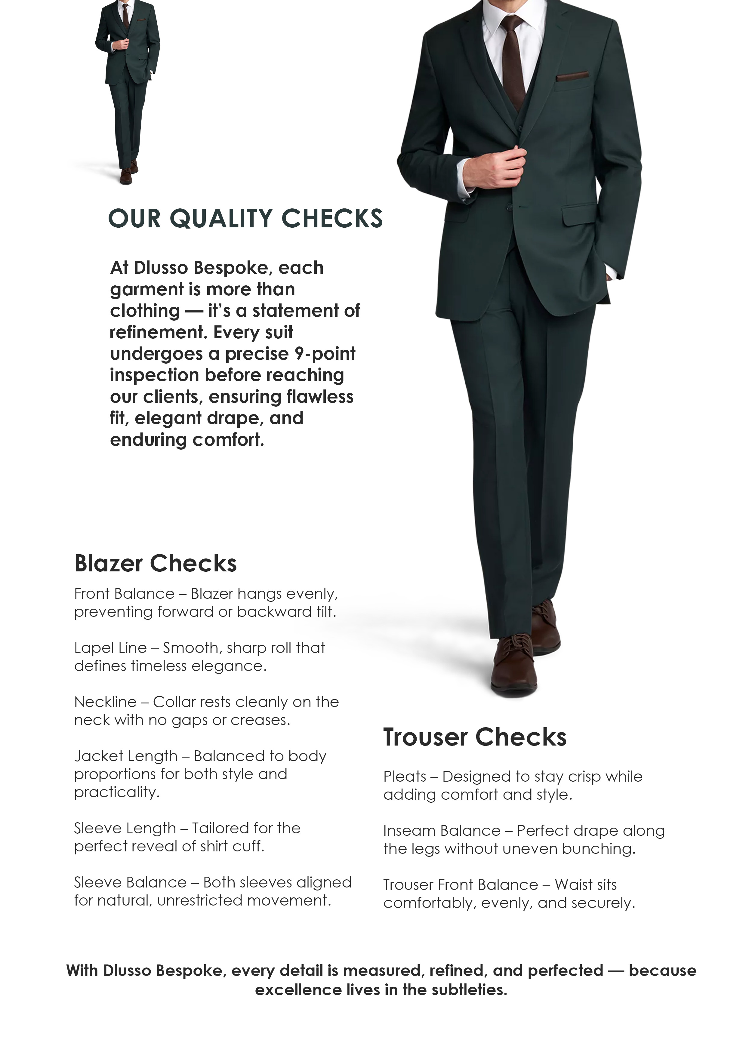Our quality checks — the house's nine-point checklist for blazers and trousers